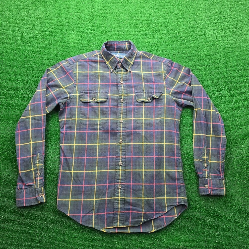 Ralph‎ Lauren Shirt Mens Small Plaid Button Down Long Sleeve Preppy Casual
